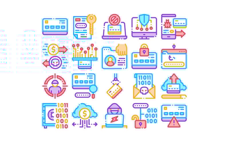 Download Набор иконок "Carder Hacker Collection Elements Set Vector Icon" / Carder Hacker Collection Elements Set Vector Icon - Набор иконок на тему финансы carder,hacker,collection,elements,icons,set,vector,fraud,con man,rogue,card,swindler,bank,money,steal,hack,thin,line,silhouette,smartphone