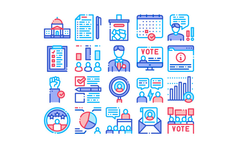 Download Набор иконок "Voting And Election Collection Set Vector Icon" / Voting And Election Collection Set Vector Icon - Набор иконок на тему people voting,election,collection,icons,set,vector,thin,line,congress,building,monitor,calendar,human,silhouette,democracy,concept,linear,pictograms,contour,illustrations