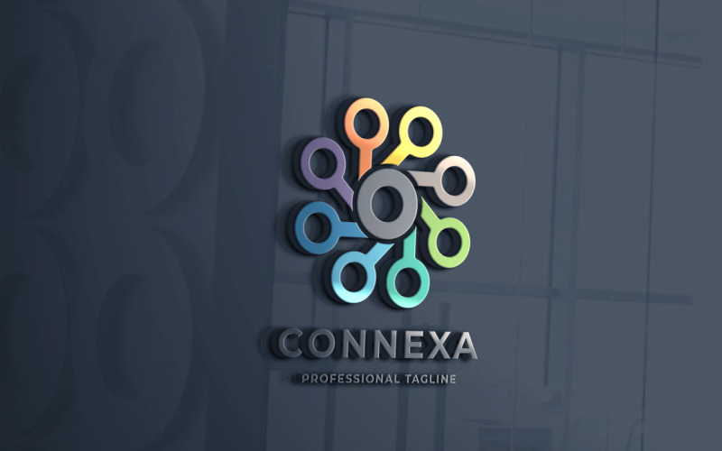 Download Шаблон логотипа "Connexa Logo Template" / Connexa Logo Template - Шаблон логотипа на тему графика abstract,brand,branding,clover,colorful,community,connect,connecting,connection,development,electronic,identity,media,modern,multimedia,network,networking,professional,share,sharing