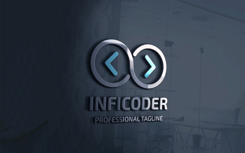 Download Шаблон логотипа "Infinity Coder Logo Template" / Infinity Coder Logo Template - Шаблон логотипа на тему графика app coding,branding,code,coder,coding,creative,design development,endless,flash coding,html,infinite code,infinity,java,learn coding,loop,oodles,script,software development,web