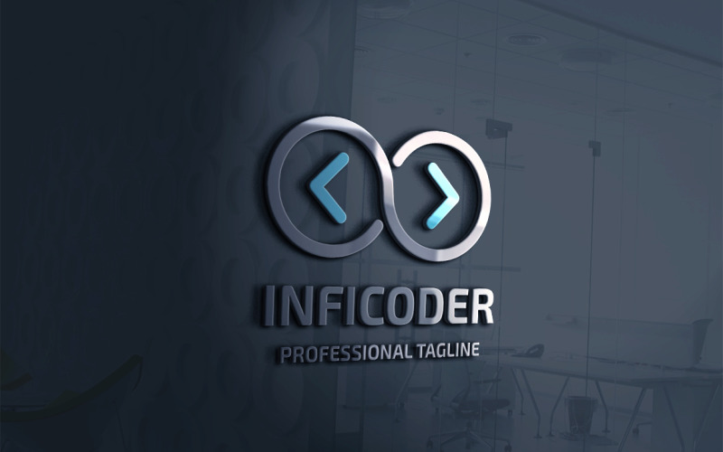 Modèle de logo Infinity Coder
