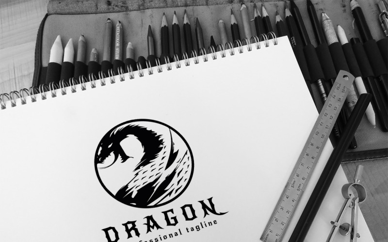 Download Шаблон логотипа "Dragon Logo Template" / Dragon Logo Template - Шаблон логотипа на тему графика abstract,animal,art,background,chinese,creative,design,dragon,emblem,fire,graphic,icon,illustration,logo,modern,monster,red,shape,sign,style