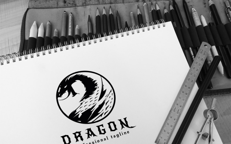 Дракон логотип шаблон