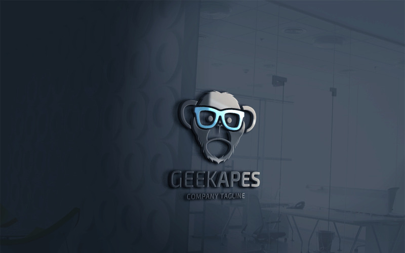 Geek Apes шаблон логотипу