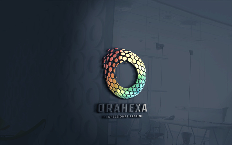 Modèle de logo lettre Orahexa
