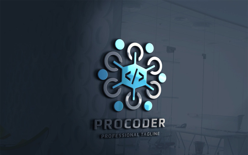 Modello di logo del codificatore professionale