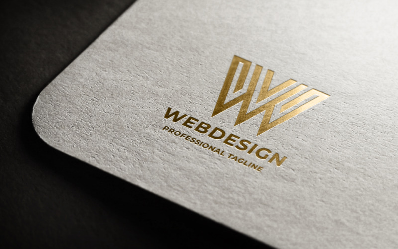 Modello di logo della lettera di web design