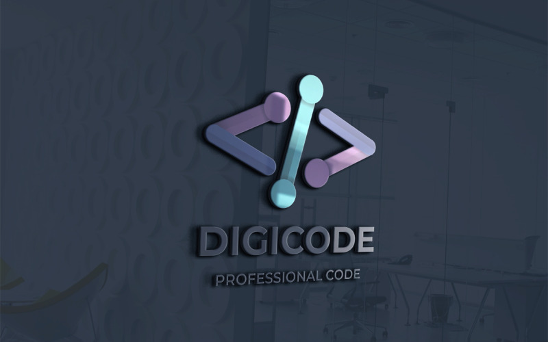 Modello di logo di codice digitale