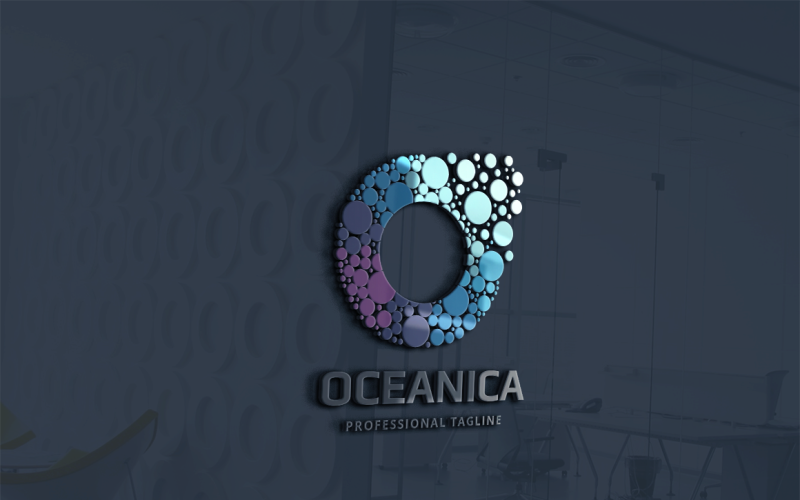 Oceanica dopis Logo šablona