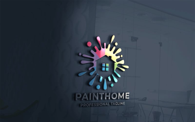 Paint Home Logo Vector šablona