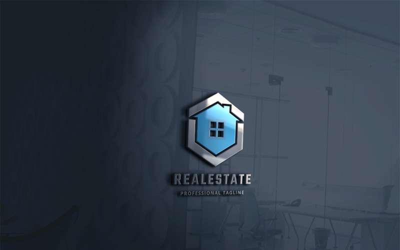 Download Шаблон логотипа "Real Estate Logo Template" / Real Estate Logo Template - Шаблон логотипа на тему графика agency,brand,branding,build,building,business,clean,construction,corporate,house,logo,logotype,media,modern,professional,property,real estate,villa