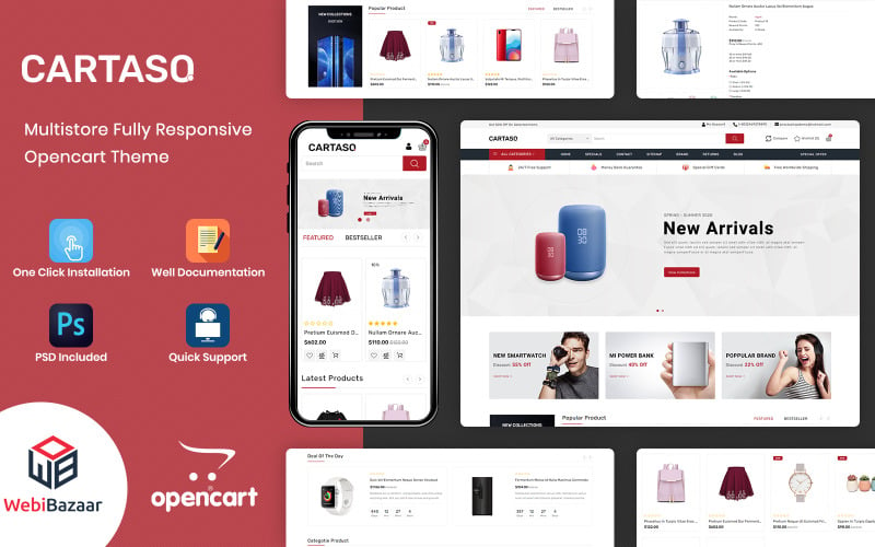 Cartaso - OpenCart шаблон Mega Store