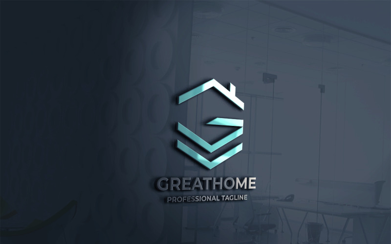 Download Шаблон логотипа "Great Home Letter Logo Template" / Great Home Letter Logo Template - Шаблон логотипа на тему графика architect,architectural,architecture,build,builder,building,cabin,construction,creative,creator,effective,energy,flash,g letter,g logo,genius,good,great,home,idea