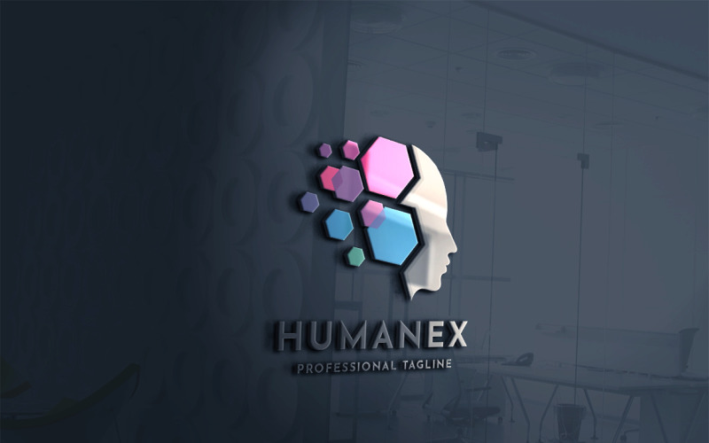 Modelo de logotipo Humanex Human Data