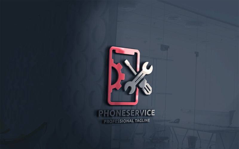 Download Шаблон логотипа "Phone Service Logo Template" / Phone Service Logo Template - Шаблон логотипа на тему графика app,corporate,find,fix,gear,glass,iphone,logo,mechanic,phone,phone repair,professional,repair,repair service,search,service,smartphone,solution,store,tablet