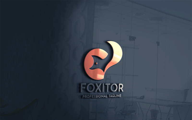 Шаблон логотипа Foxitor