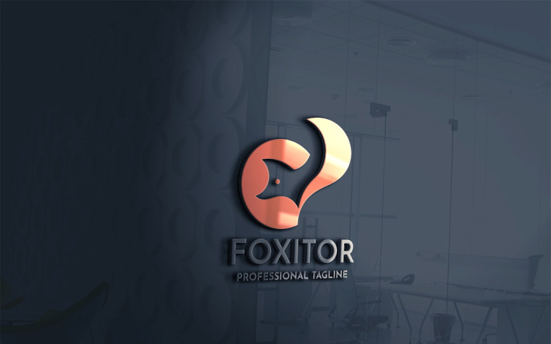 Шаблон логотипу Foxitor