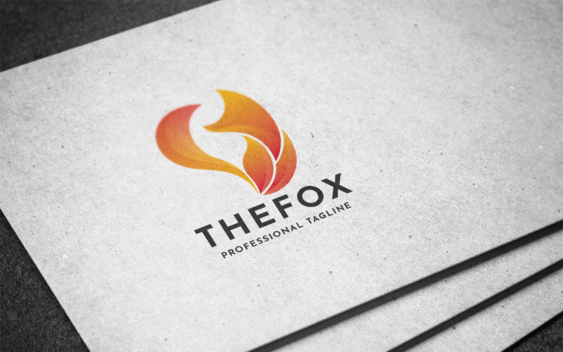 Download Шаблон логотипа "The Fox Logo Template" / The Fox Logo Template - Шаблон логотипа на тему графика agile,agility,animal,animals,business,colorful,crafty,cunning,dog,entertainment,fast,fox,fox logo,foxed,foxy,media,orange,predator,professional,quick