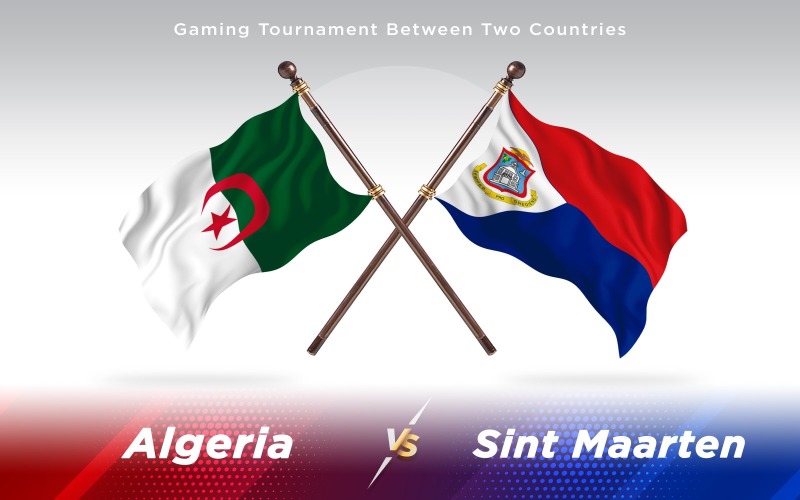 Download Иллюстрация "Algeria versus Sint Maarten Two Countries Flags - Illustration" / Algeria versus Sint Maarten Two Countries Flags - Illustration - Иллюстрация на тему графика national,patriotic,europe,asia,republic,map,flag,country,cartography,geography,nation,illustration,graphic,vector,state,world,isolated,symbol,border,icon
