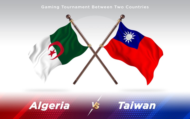 Download Иллюстрация "Algeria versus Taiwan Two Countries Flags - Illustration" / Algeria versus Taiwan Two Countries Flags - Illustration - Иллюстрация на тему графика national,patriotic,europe,asia,republic,map,flag,country,cartography,geography,nation,illustration,graphic,vector,state,world,isolated,symbol,border,icon
