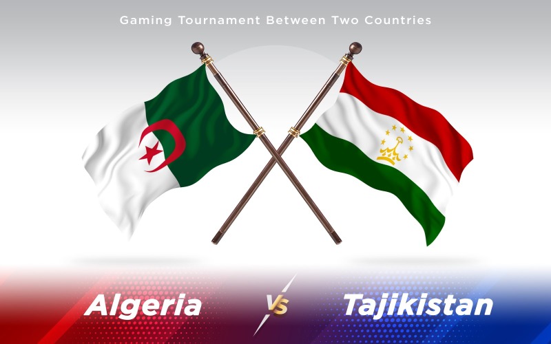Download Иллюстрация "Algeria versus Tajikistan Two Countries Flags - Illustration" / Algeria versus Tajikistan Two Countries Flags - Illustration - Иллюстрация на тему графика national,patriotic,europe,asia,republic,map,flag,country,cartography,geography,nation,illustration,graphic,vector,state,world,isolated,symbol,border,icon