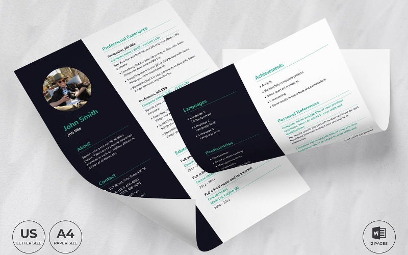 Modèle de CV de CV d'agent de voyage