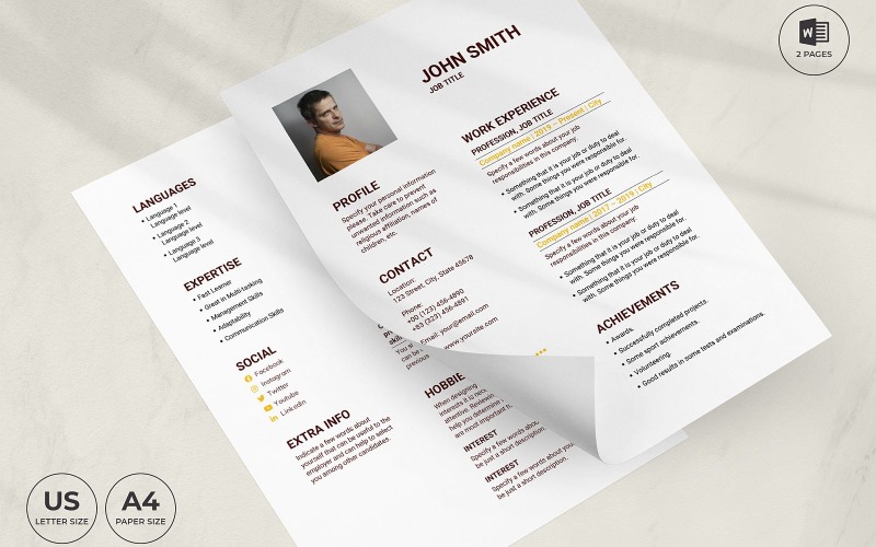 Politie CV CV-sjabloon