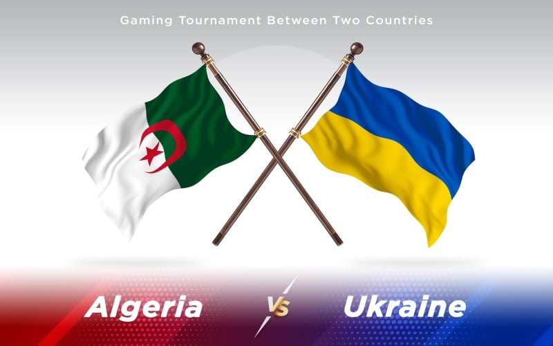 Download Иллюстрация "Algeria versus Ukraine Two Countries Flags - Illustration" / Algeria versus Ukraine Two Countries Flags - Illustration - Иллюстрация на тему графика national,patriotic,europe,asia,republic,map,flag,country,cartography,geography,nation,illustration,graphic,vector,state,world,isolated,symbol,border,icon