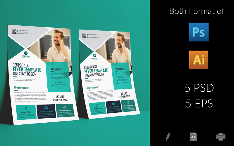 Download Фирменный стиль "Business Flyer" / Business Flyer - Фирменный стиль на тему графика advertising,agency,banner,brochure,business,business flyer,clean,commerce,company,corporate,corporate flyer,cover,creative,creative flyer,flyer,flyer design,flyer template,indesign,magazine,m