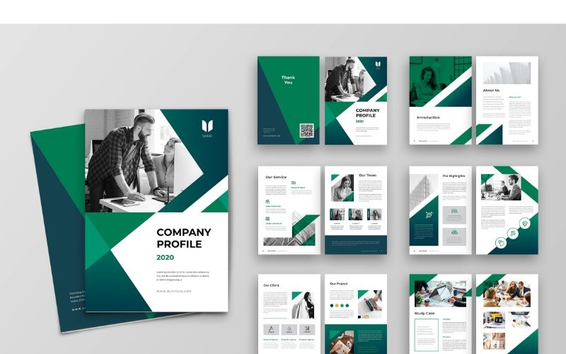 Download Фирменный стиль "CP 2 Green &amp; White - Corporate Identity Template" / CP 2 Green &amp; White - Corporate Identity Template - Фирменный стиль на тему графика company,profile,corporate,business,marketing,brochure,layout,document,a4,book,page,modern,multipurpose,catalog,information