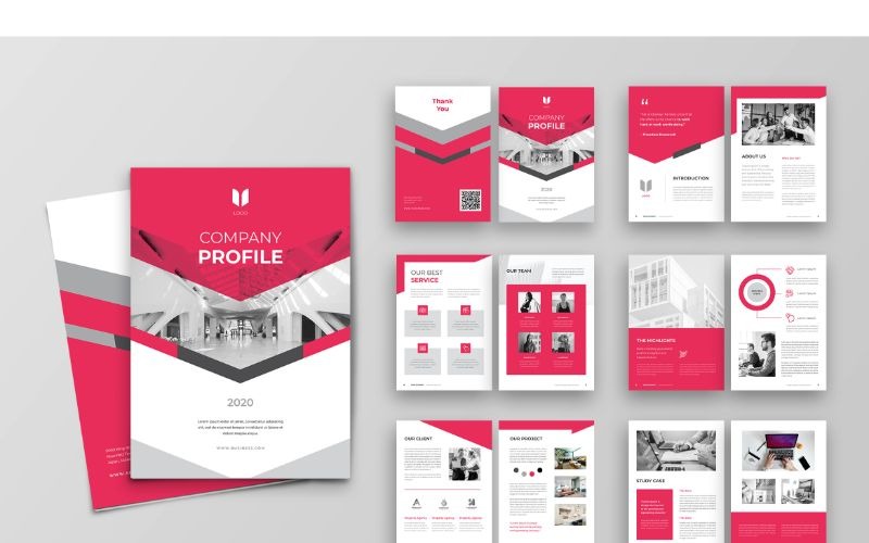 CP 3 Red & White Corporate Identity-Vorlage