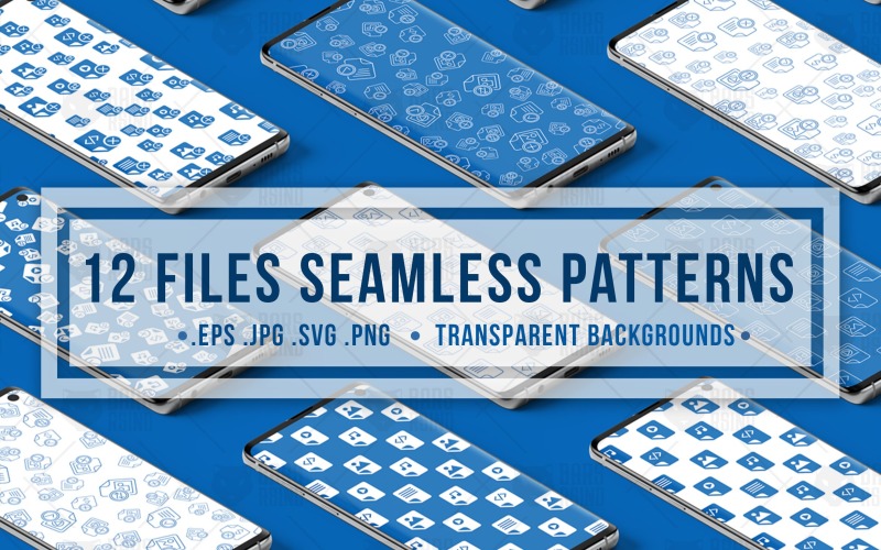 Download Pattern "Document Files Seamless  Set Pattern" / Document Files Seamless  Set Pattern - Pattern на тему графика logo,illustration,design,sign,web,vector,thin,art,color,collection,pack,ornament,yellow,flat,management,business,blue,technology,property,desktop,background,black,white,digital,computer,data,