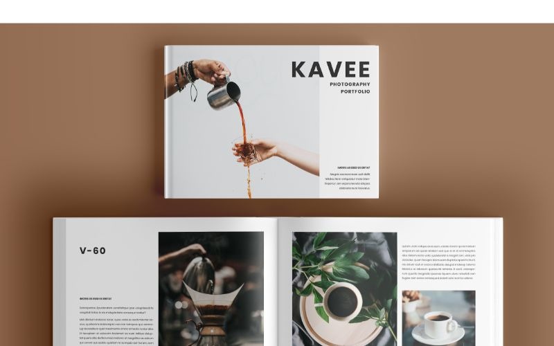 Fotoalbum 6 Kavee - Vorlage für Unternehmensidentität