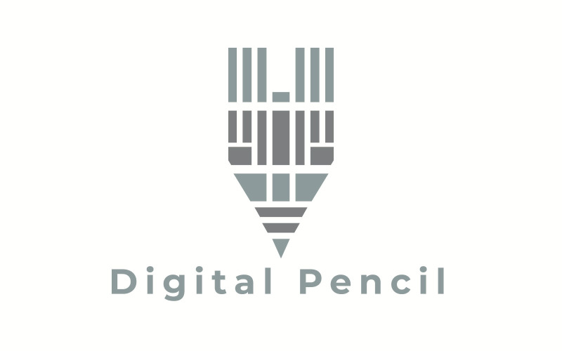 Download Шаблон логотипа "Digital Pencil Logo Template" / Digital Pencil Logo Template - Шаблон логотипа на тему графика app,art,artist,creative,creative studio logo,digital,draw,drawing,pencil,pencil logo,web