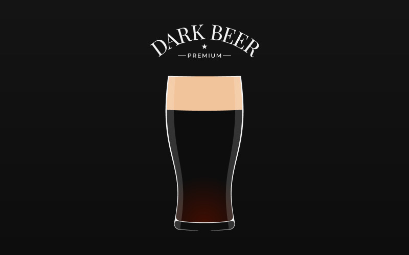 Modèle de logo de bière brune