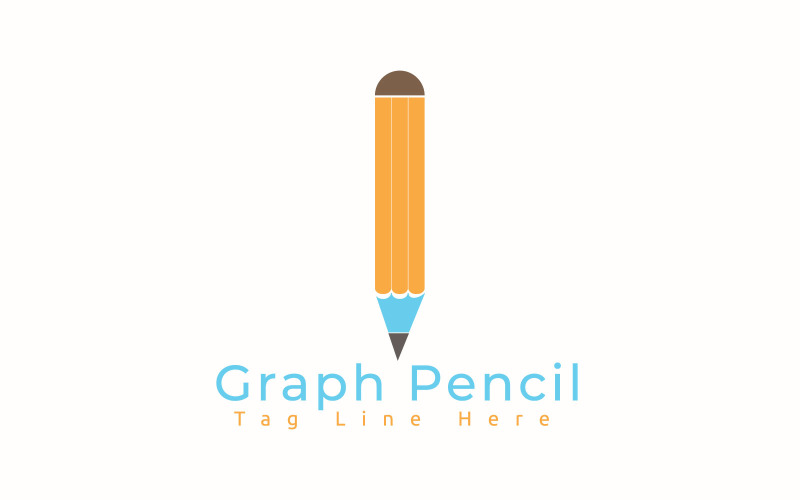 Modello di logo matita grafico