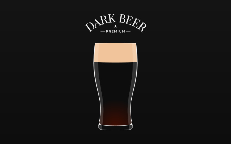 Modelo de logotipo de cerveja escura