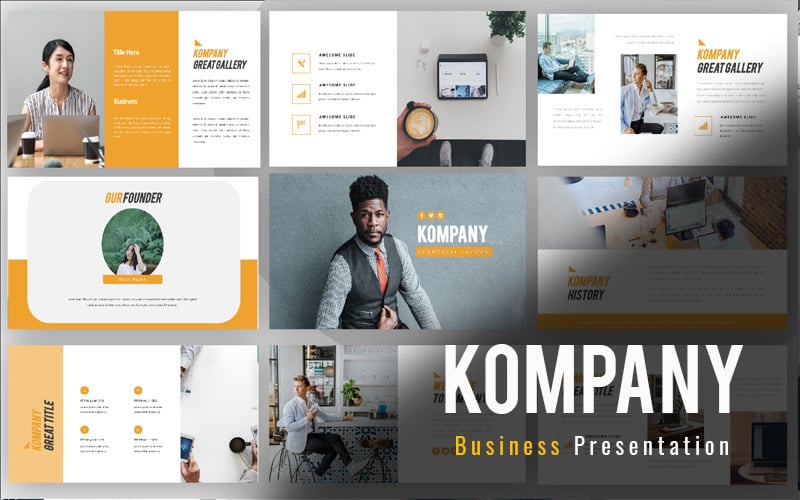 Šablona PowerPoint společnosti Kompany Business