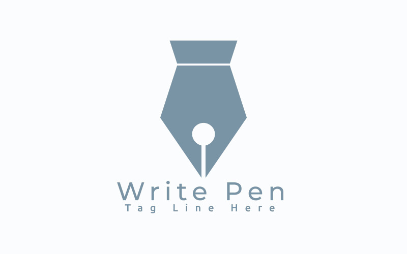 Escribir plantilla de logotipo de pluma