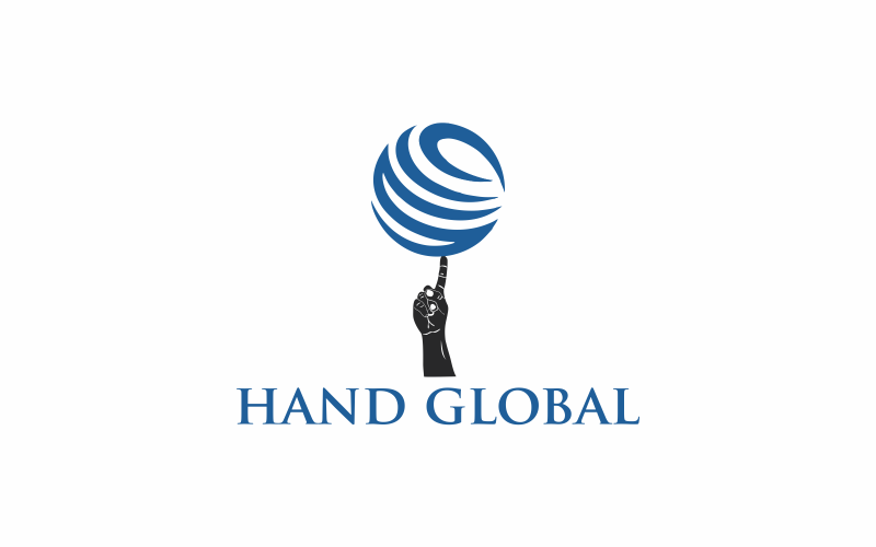 Download Шаблон логотипа "Hand Global Logo Template" / Hand Global Logo Template - Шаблон логотипа на тему графика global,hand,business,concept,earth,digital,planet,globe,background,blue,modern,future,symbol,net,holding,information,ecology,system,design,vector