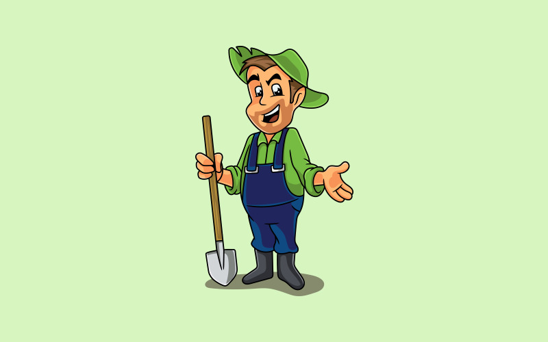 Logo maskot farmáře
