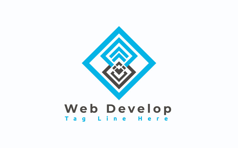Modèle de logo de développeur Web