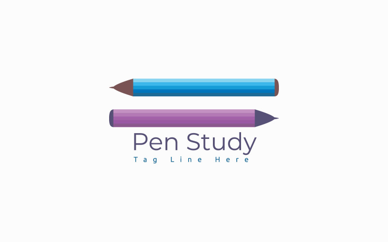 Download Шаблон логотипа "Pen Study Logo Template" / Pen Study Logo Template - Шаблон логотипа на тему графика agency,app,blog,bulb,business,company,corporate,creative,diary,flat,icon,idea,internet,light,logo,media,memo,modern,network,note