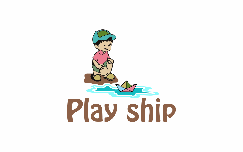 Download Шаблон логотипа "Play Ship Logo Template" / Play Ship Logo Template - Шаблон логотипа на тему графика ship,play,childhood,boat,boy,child,happy,kid,people,children,concept,girl,dream,joy,family,sailing,leisure,water,playing,toddler