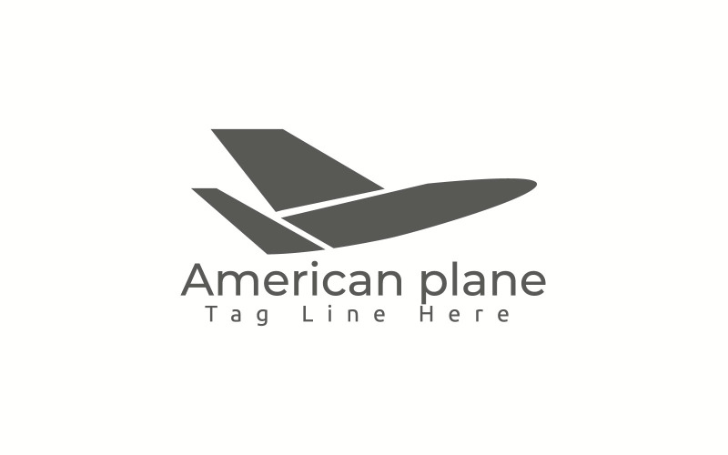 Шаблон логотипа американский самолет