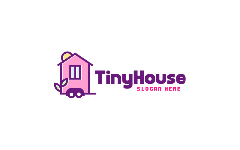 Download Шаблон логотипа "Tiny House" / Tiny House - Шаблон логотипа на тему графика tiny homes,tiny house,house on wheels,nature life,identity,business,symbol,homes,van life,cabin,container,living,home,minimalist,tiny,off grid,branding,house build,nature,small