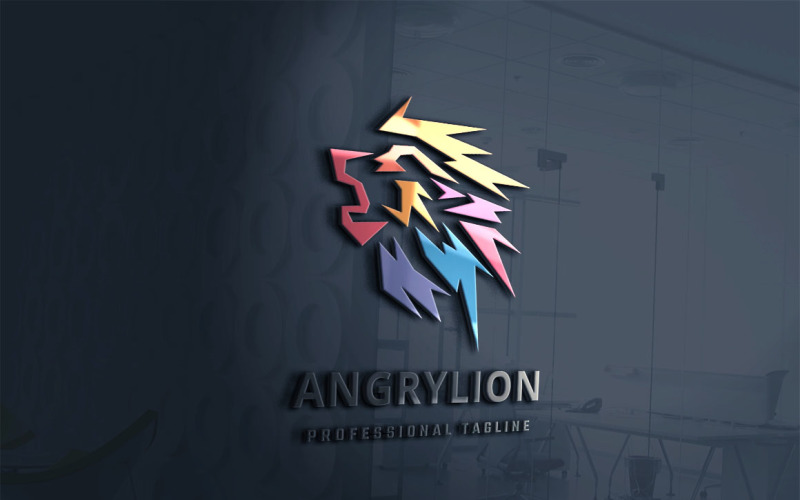 Download Шаблон логотипа "Angry Lion Logo Template" / Angry Lion Logo Template - Шаблон логотипа на тему графика animal,animals,boss,business,colorful,consultant,corporate,digital,finance,finances,financial,firm,fund,investing,investment,king,kingdom,lion,majestic,marketing