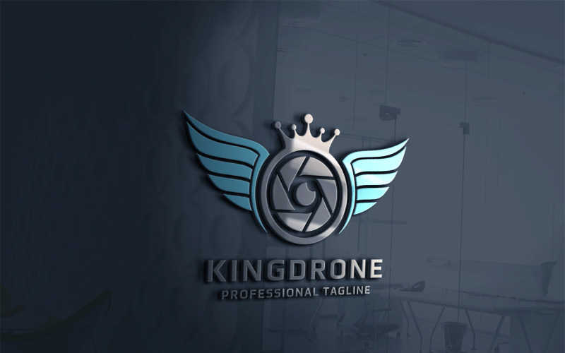 Král Drone Logo šablona