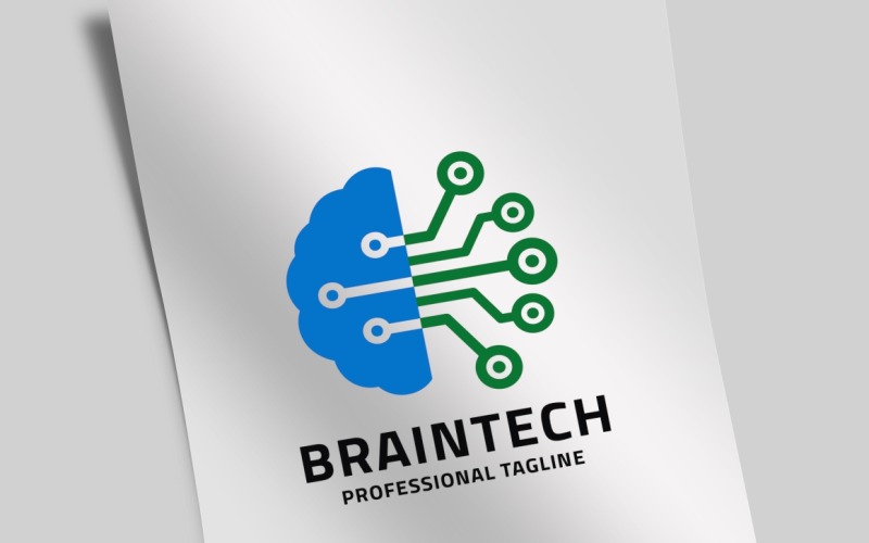 Modèle de logo de cerveau