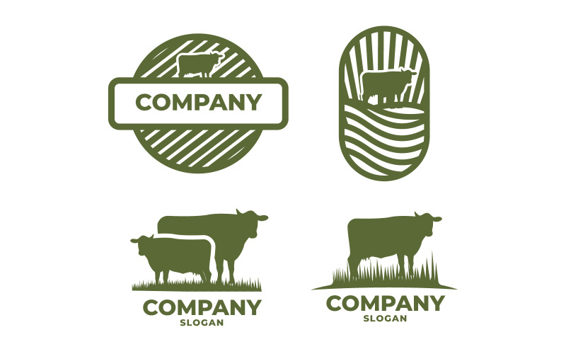 Modèle de logo de créateur de ferme d'élevage